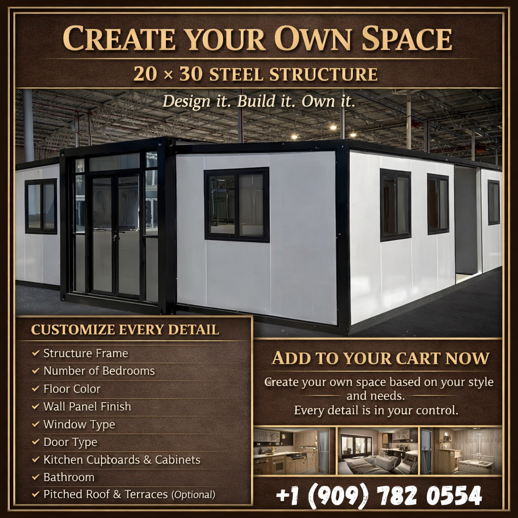 20×30 Steel Structure Standard Package – Designed by You, Built for You