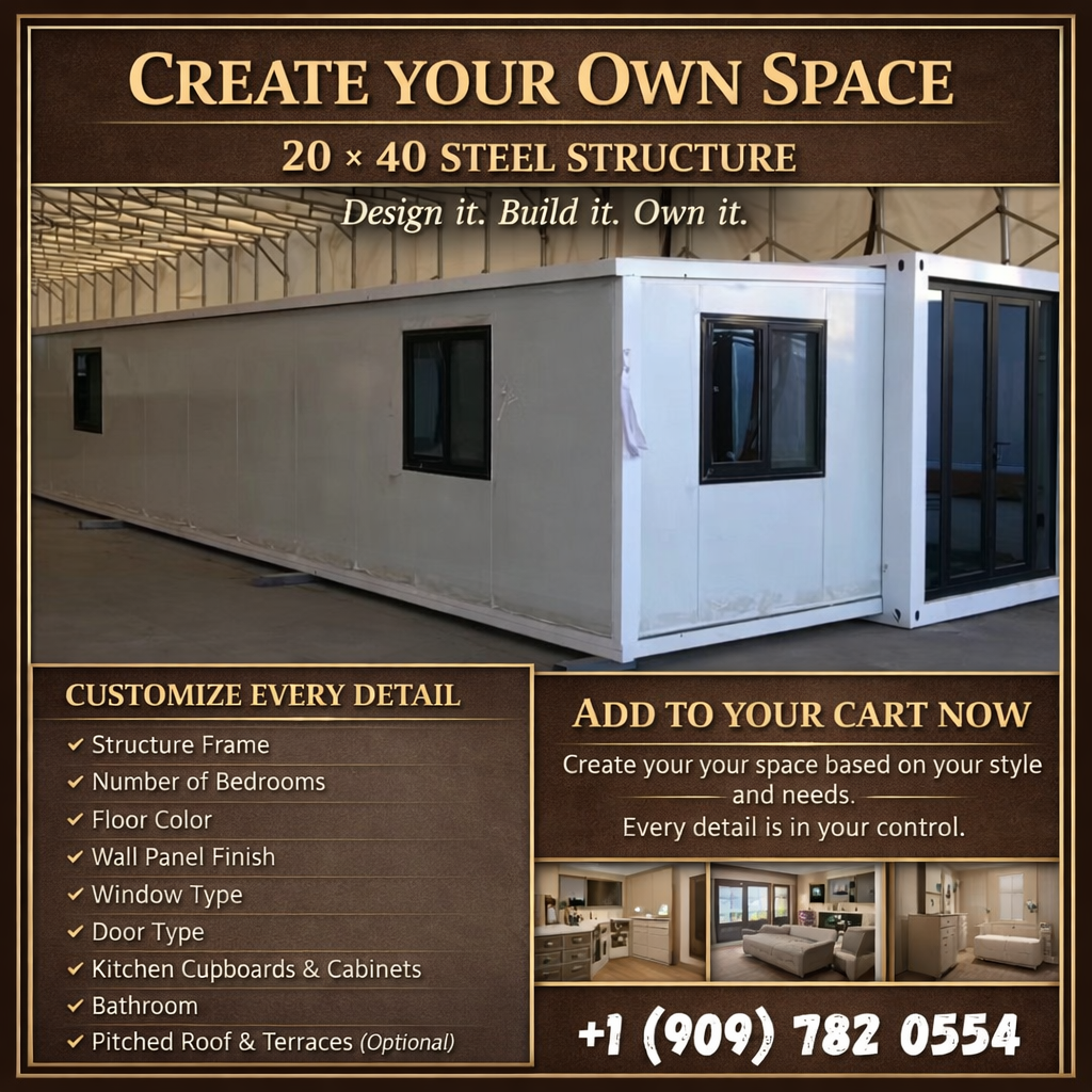 20×40 Steel Structure Standard Package – Designed by You, Built for You